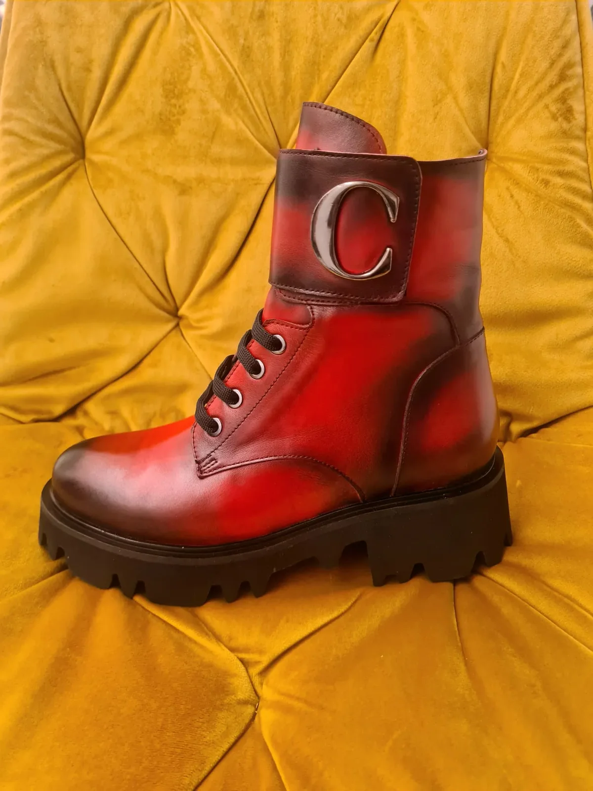 Čizmice crvene - C kopča