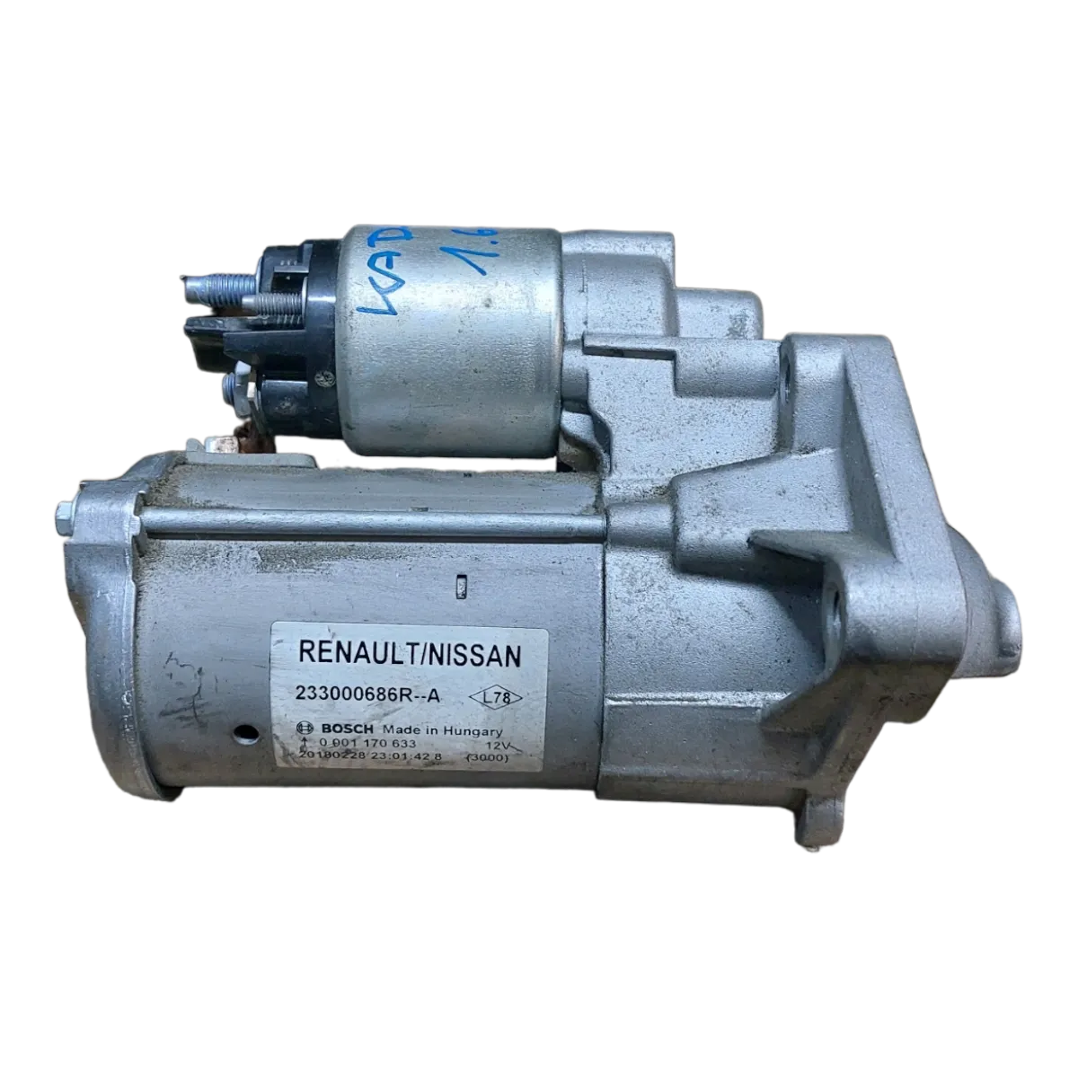 Renault Kadjar 1.5 DCI  15-22  starter/alnaser