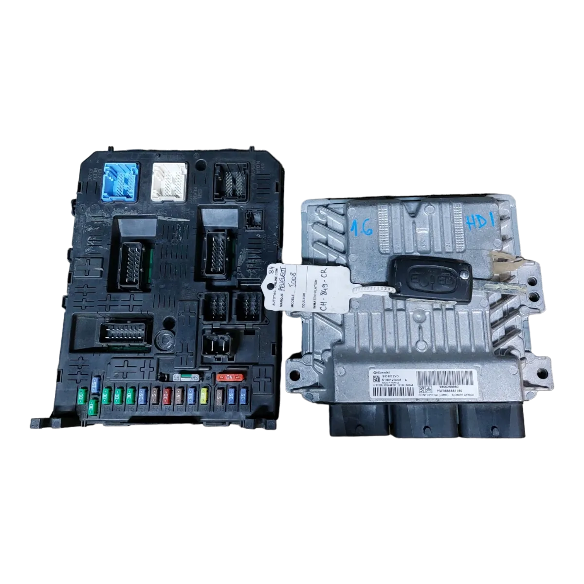 Peugeot 5008 1.6 HDI 09-16  set  računalo ECU+BSI+ KLJUČ  9800268980   9666681180