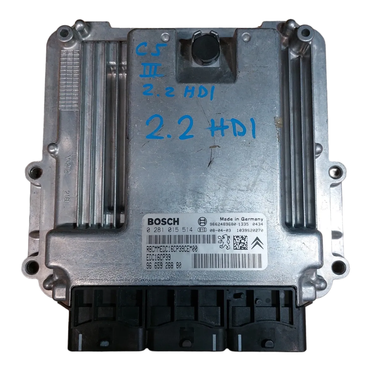 Citroen  C5 III X7  2.2 HDI  08-     računalo-centrala motora    0281015514   9665926880  966248680