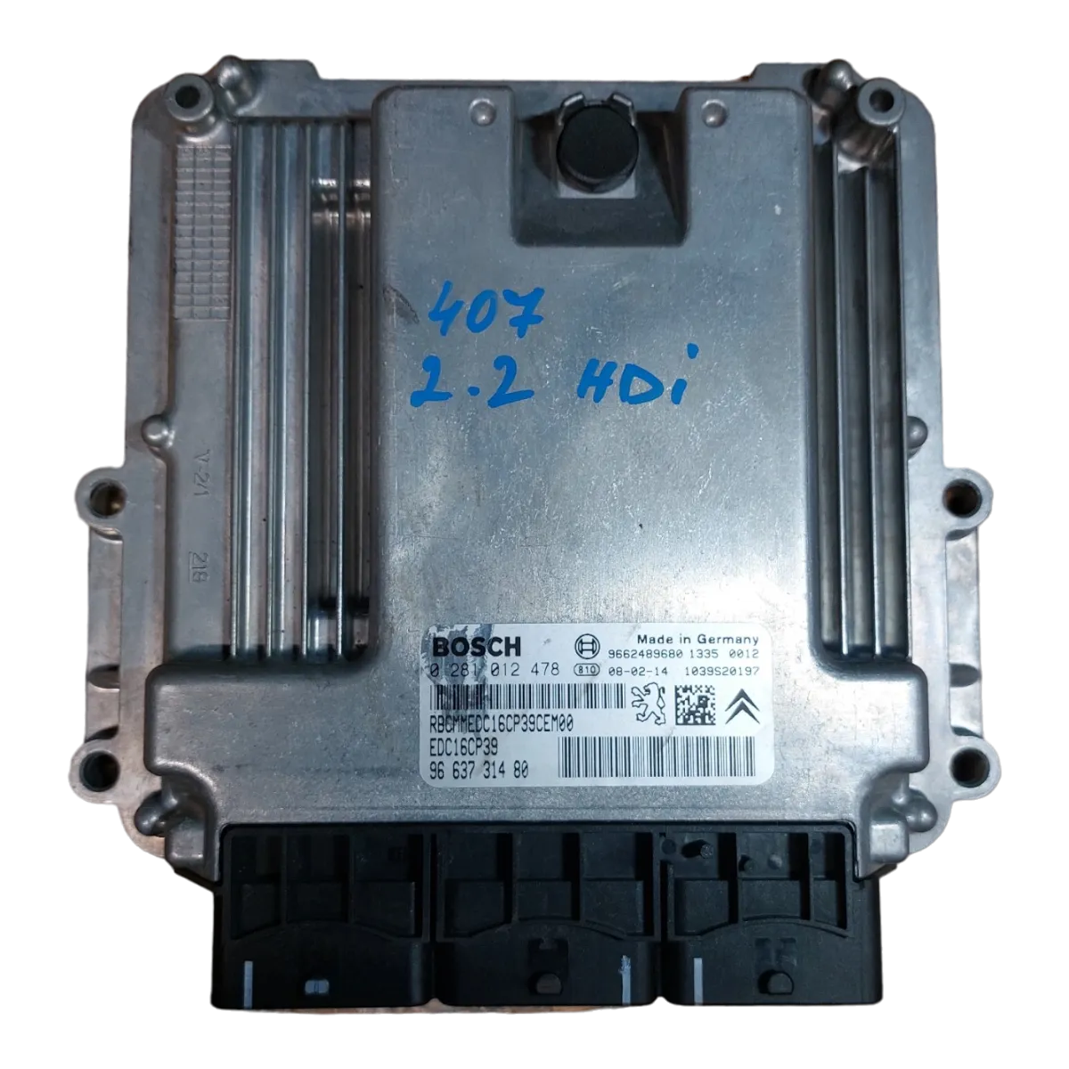 Peugeot 407 2.2 HDI 06-10   računalo-centrala motora  0281012478   9663731480   9662489680