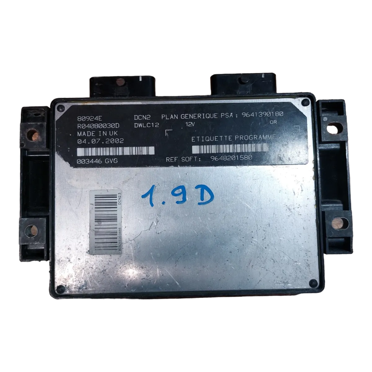 Peugeot  206  1.9D  98-09  računalo-centrala motora   9641390180   9648201580  80924E