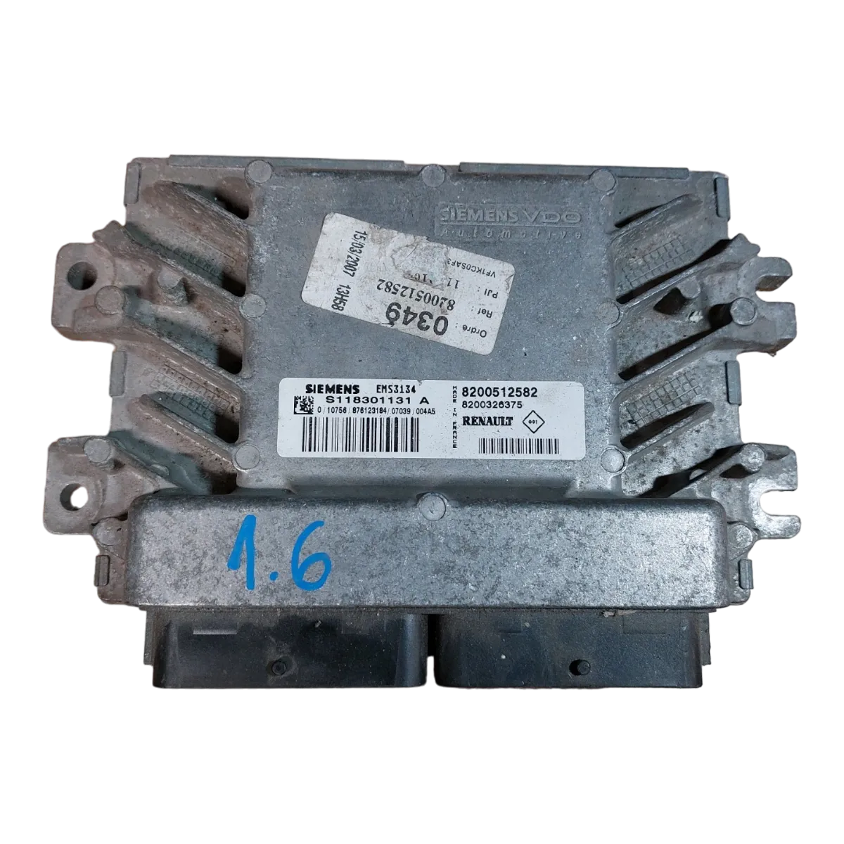 Renault Kangoo III  1.6 16V  07-21 računalo-centrala motora  S118301131A   8200512582  8200326375