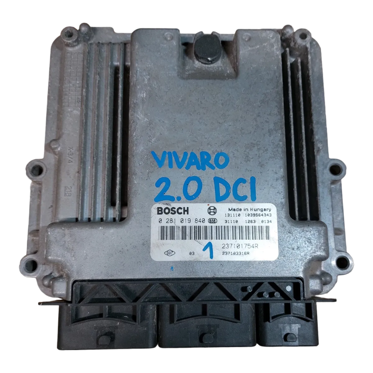 Opel Vivaro 2.0 CDTI  06-14    računalo-centrala motora  0281019840  237101754R  237103316R