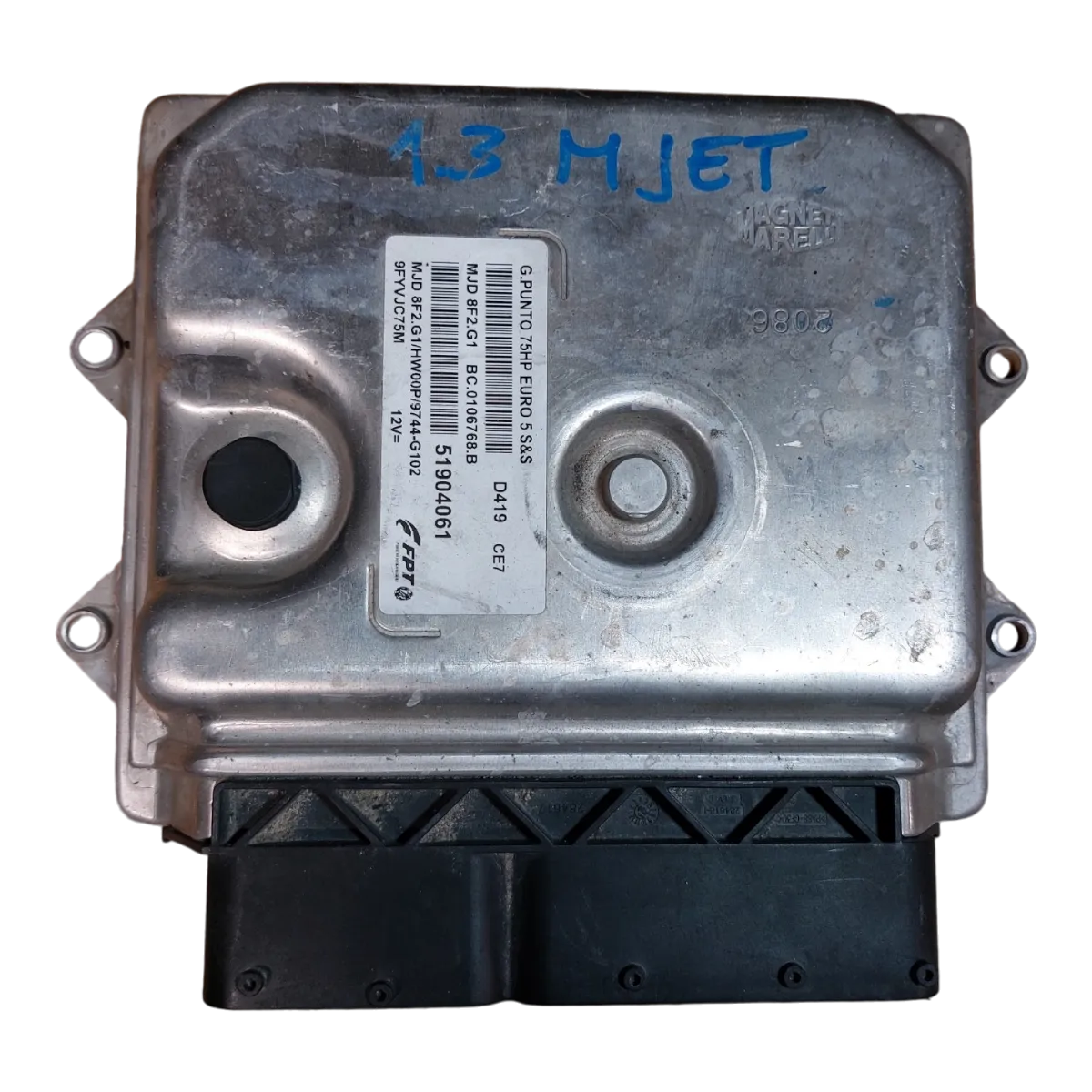 Fiat Punto Grande  1.3 JTD  05-15  računalo-centrala motora   51904061   MJD8F2G1