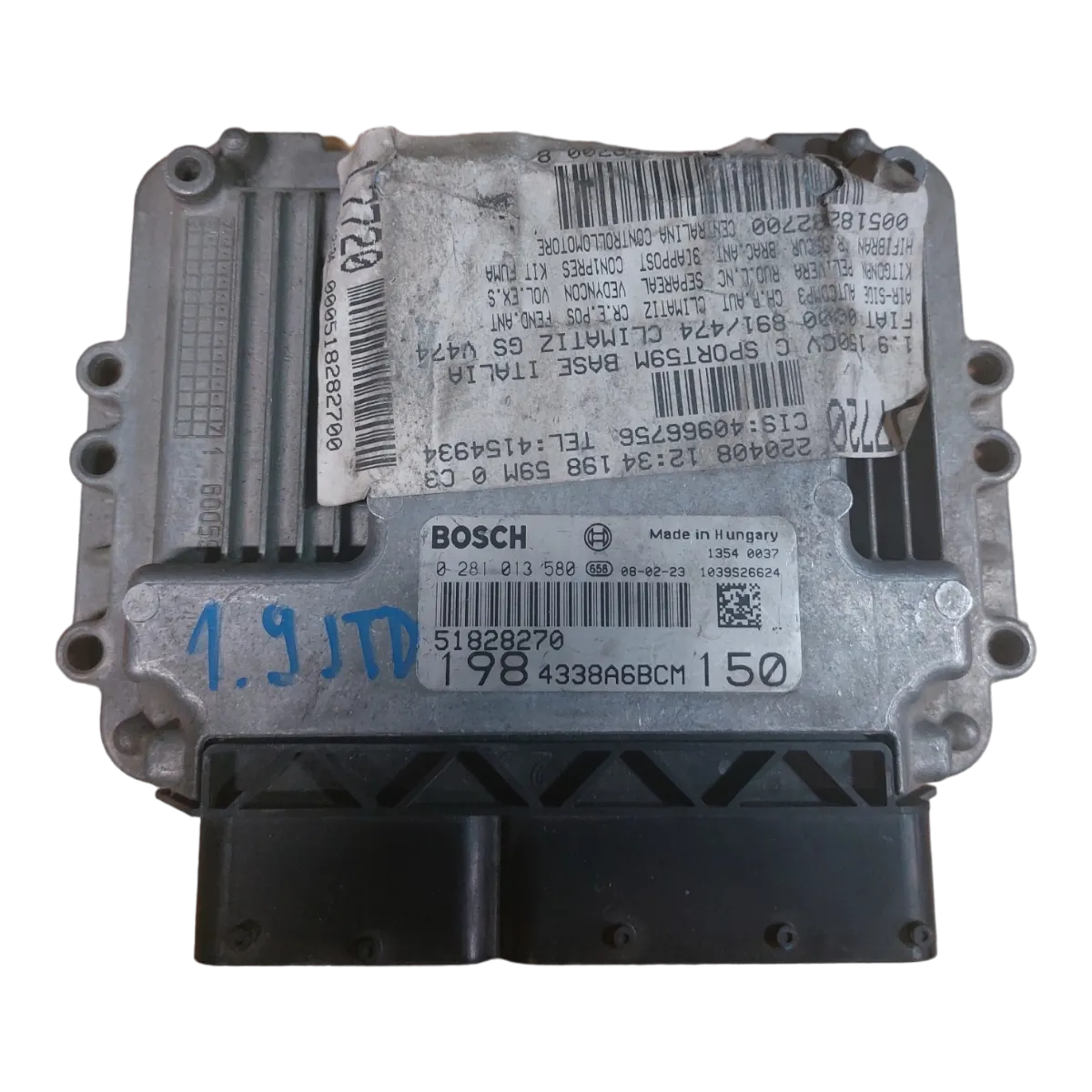 Fiat Bravo 1.9 JTD  07-14  računalo-centrala motora   0281013580   51828270