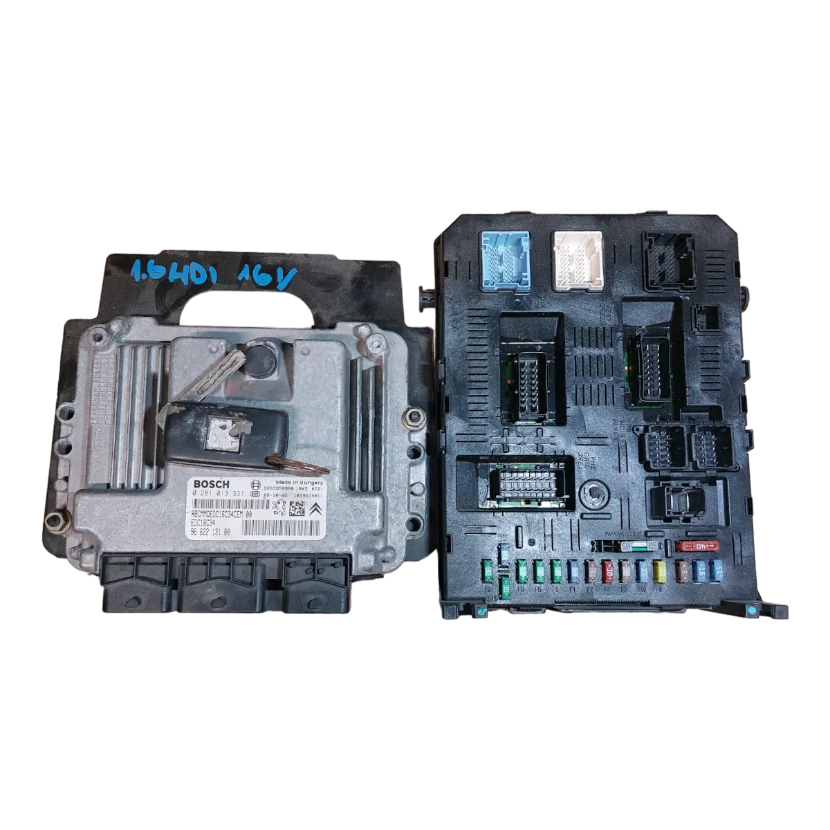 Peugeot 307 1.6  HDI  01-09  set  računalo ECU+BSI+KLJUČ 0281013331  9662213180  9663510180 2004 H01-01