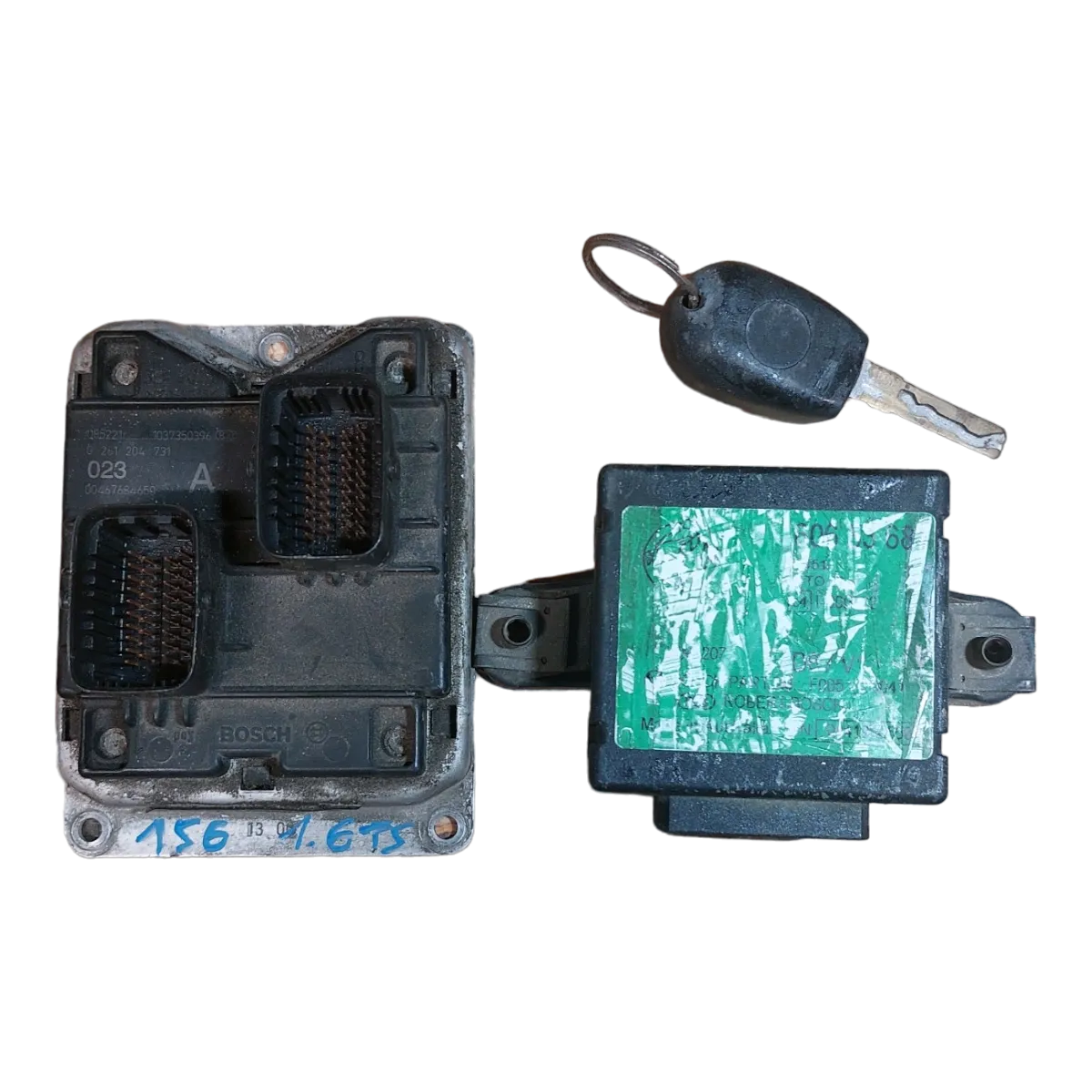 Alfa Romeo 156 1.6 16V  Twin spark  97-05  set  računalo ECU+BSI+KLJUČ  0261204731 467684650 60653687