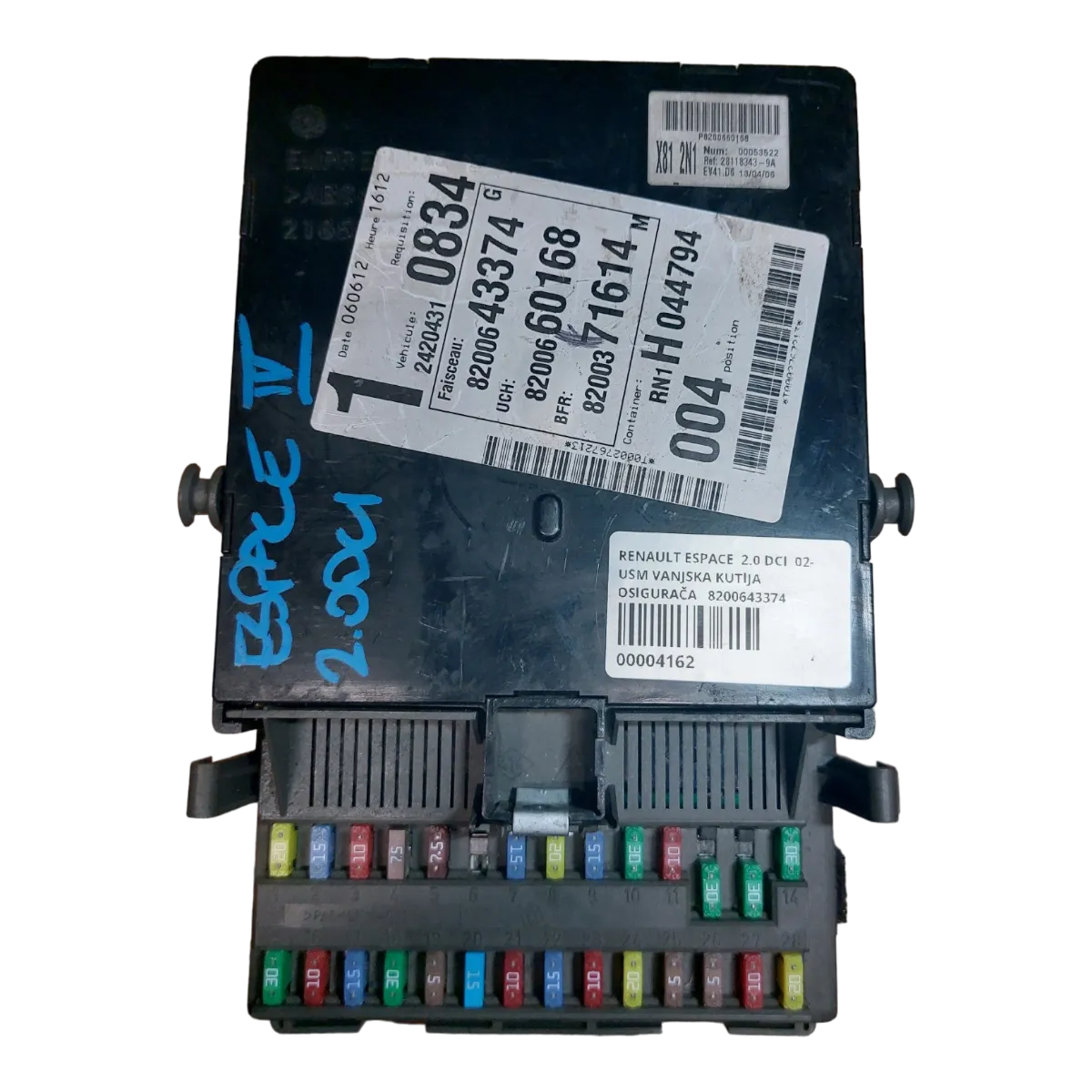 Renault Espace  2.0 DCI  02-     USM vanjska kutija osigurača   8200643374  8200660168   8200371614
