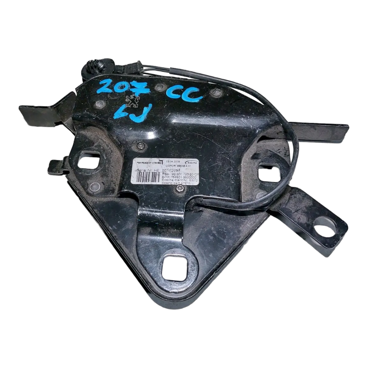 Peugeot 207 CC  1.6 16V VTI 07-13   brava krova lijeva    9680079380