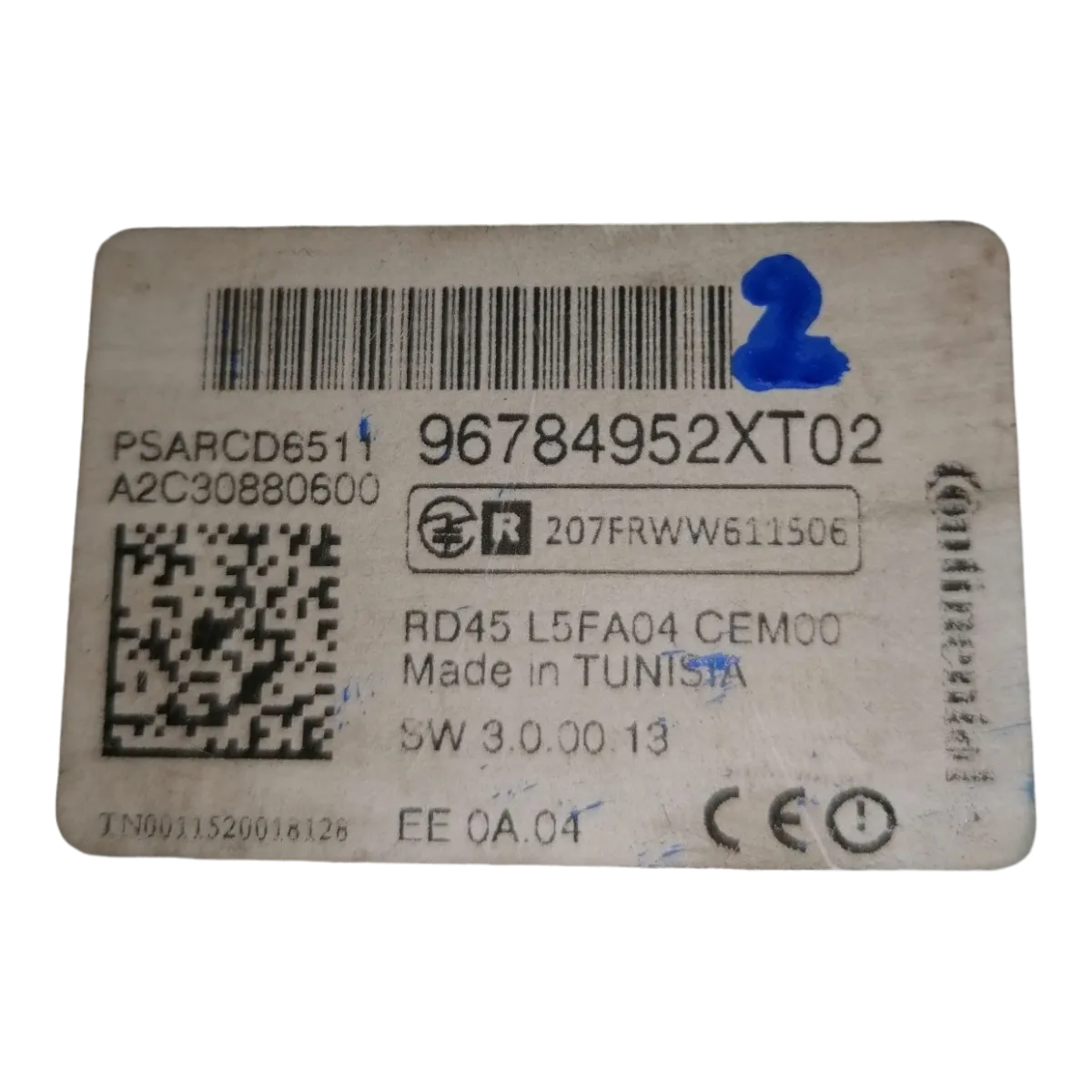 Peugeot   3008    09-16  radio    96784952XT   A2C30880600