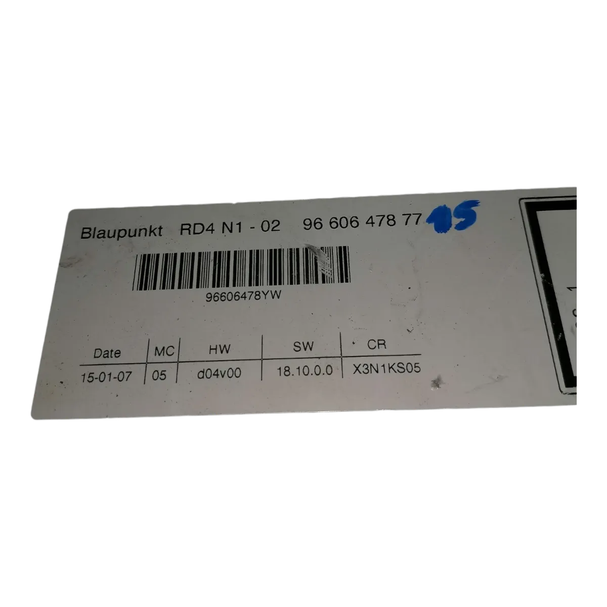 Citroen  C5 II   04-08     CD/radio     9660647877