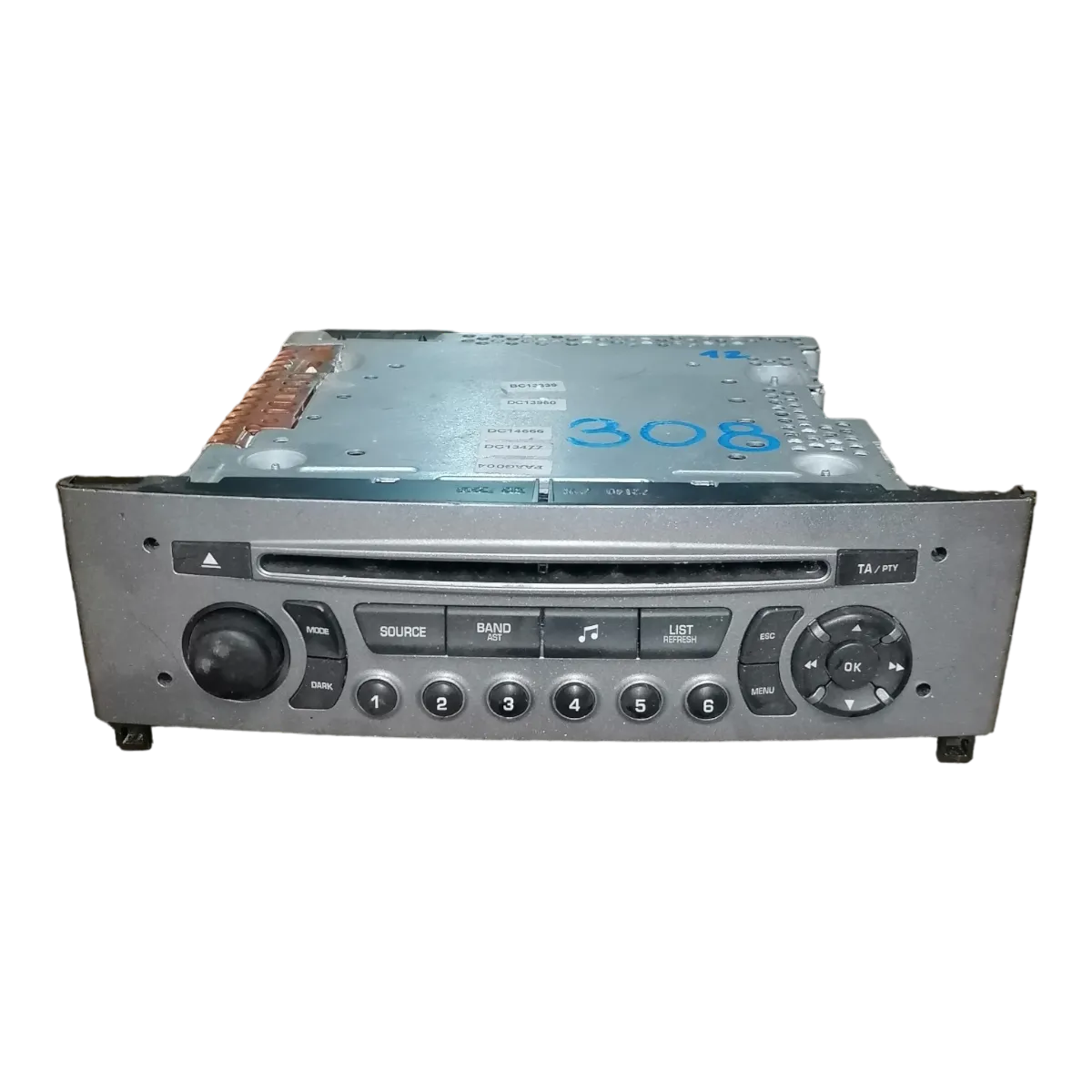 Peugeot 308   07-13    CD/radio     96650205XH    A2C53287223