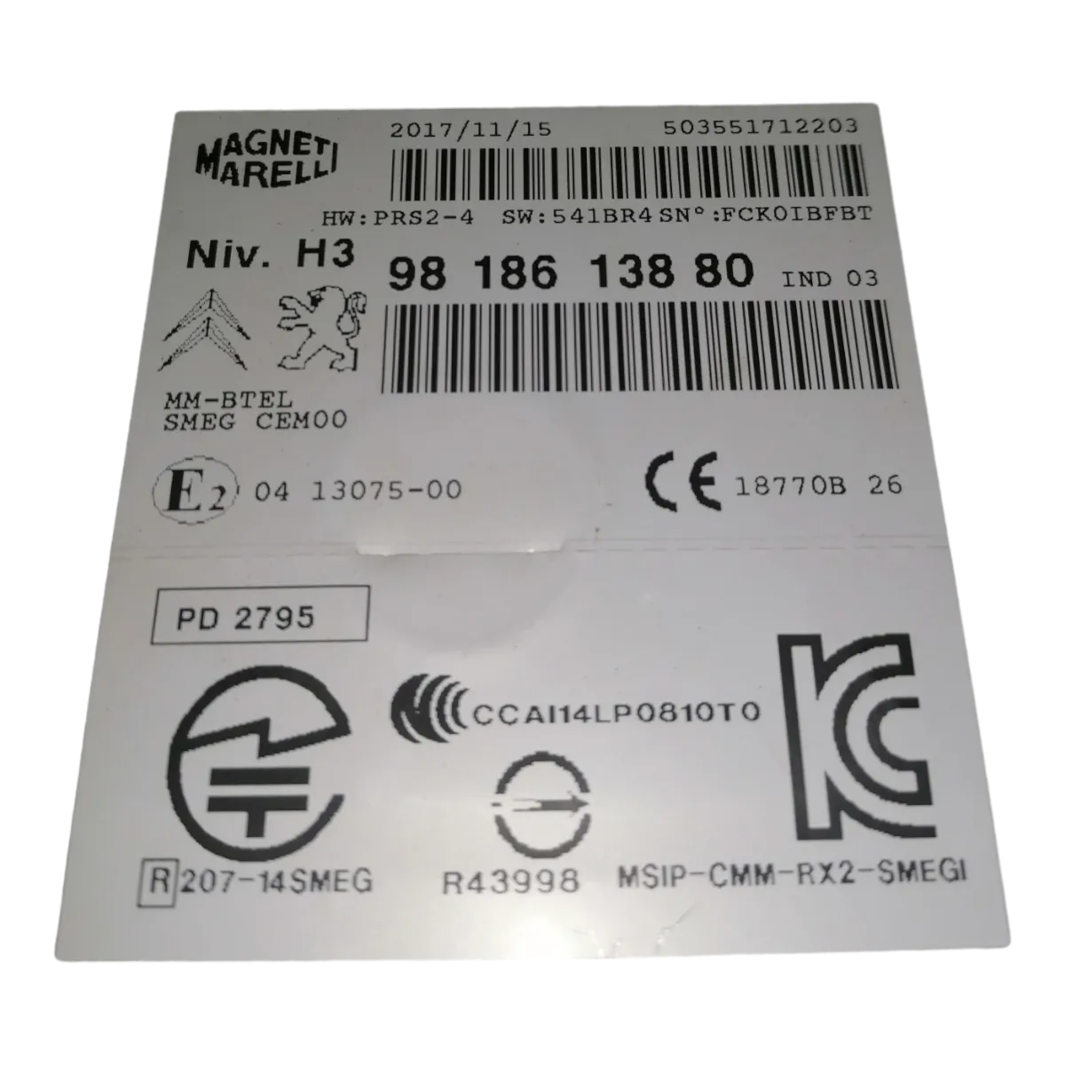 Citroen C4 Cactus   14-20     radio     9818613880   503551712203