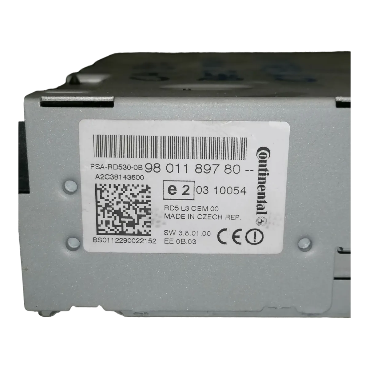 Citroen   C4  B7 10-18      radio     9801189780   A2C38143600