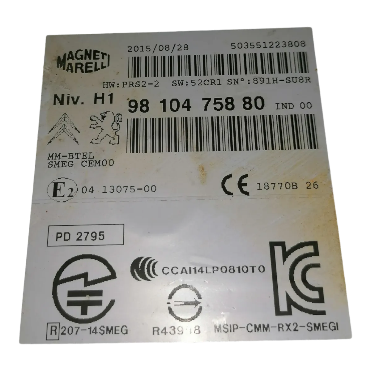 Citroen C4 Cactus   14-20    navigacija/radio     9810475880   503551223808