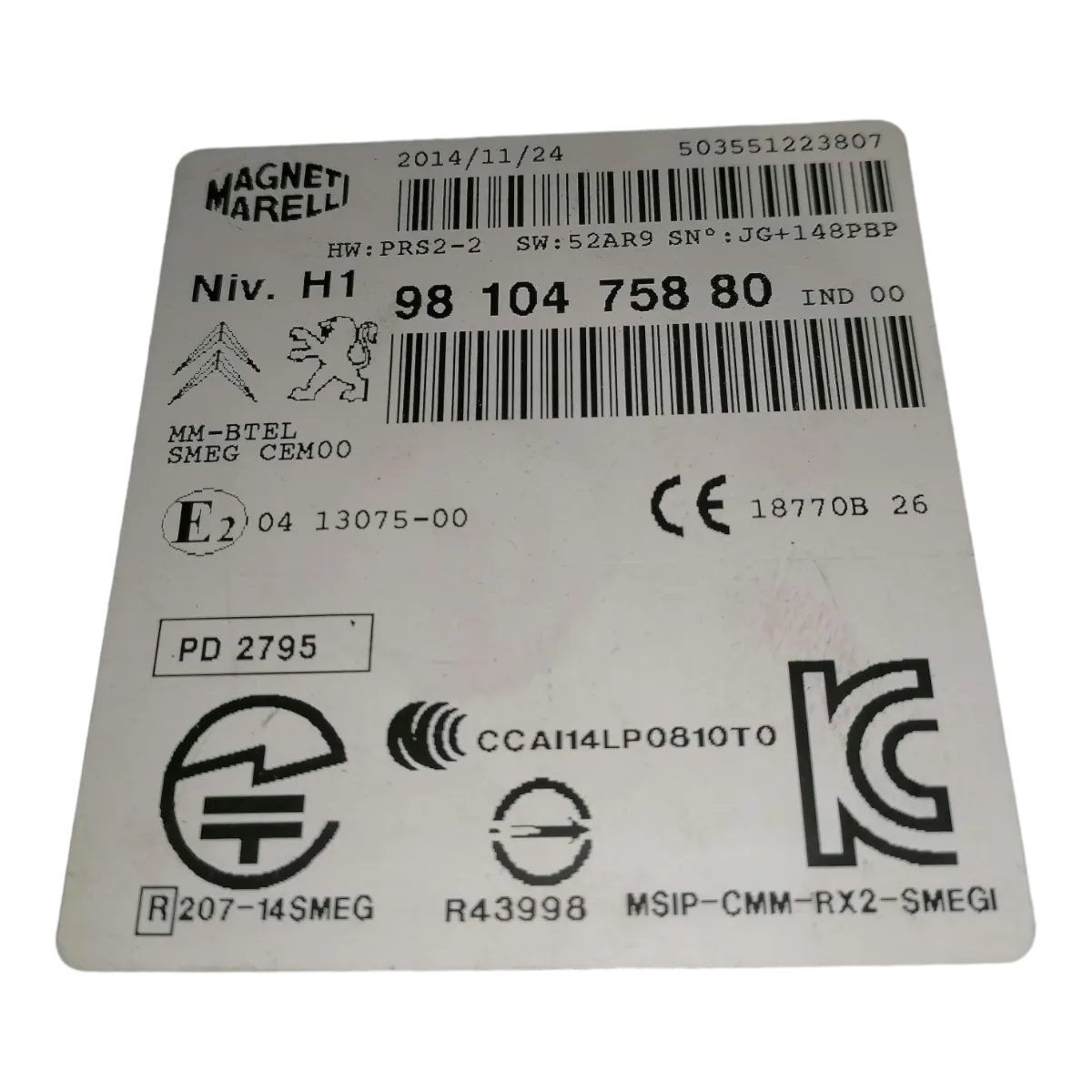 Peugeot 308  T9  13-21    navigacija/radio    9810475880