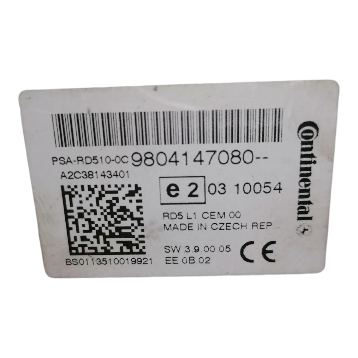 Citroen   C4  B7 10-18    CD/radio    9804147080   A2C38143401