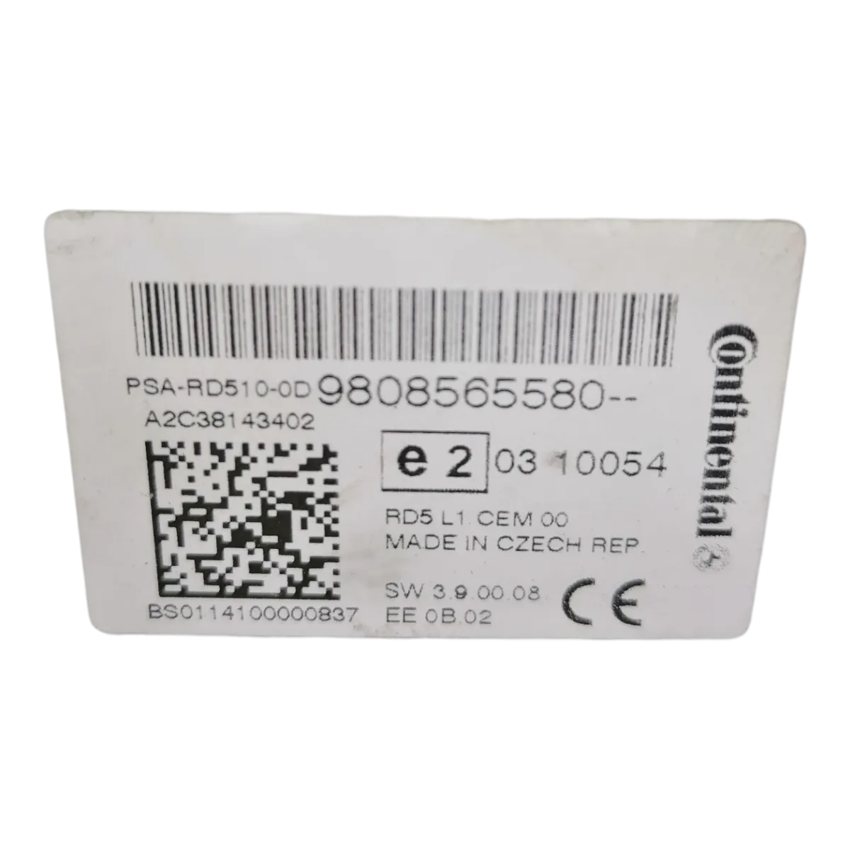 Peugeot 508  10-18   CD/radio     9808565580   A2C38143402