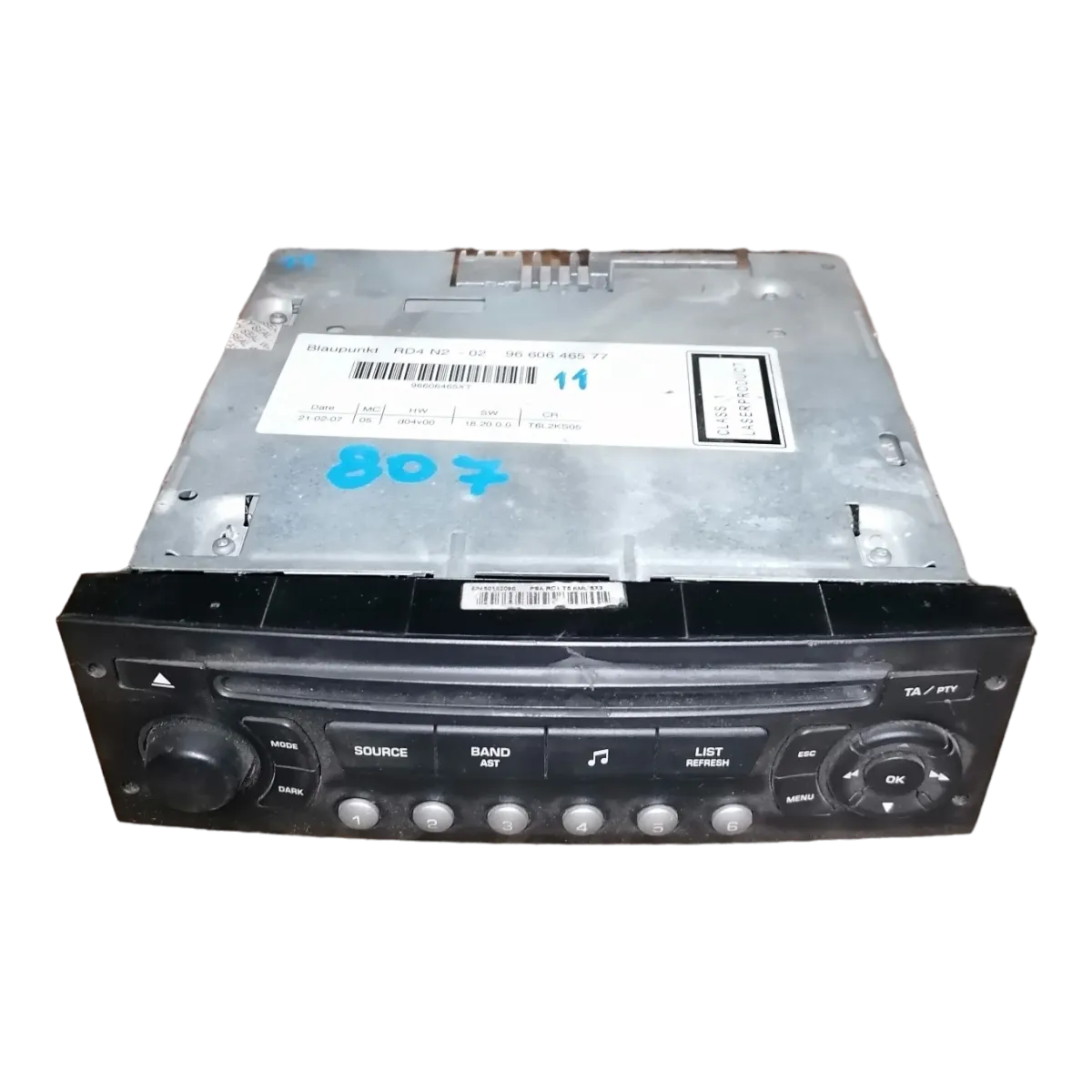 Peugeot 807   06-     CD/radio    9660646577   96606465XT