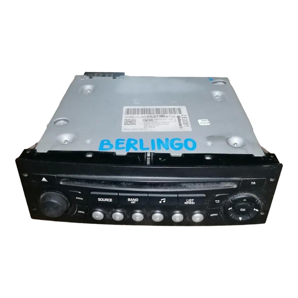 Citroen Berlingo III 08-18   CD/radio    98053736XT   A2C86976702