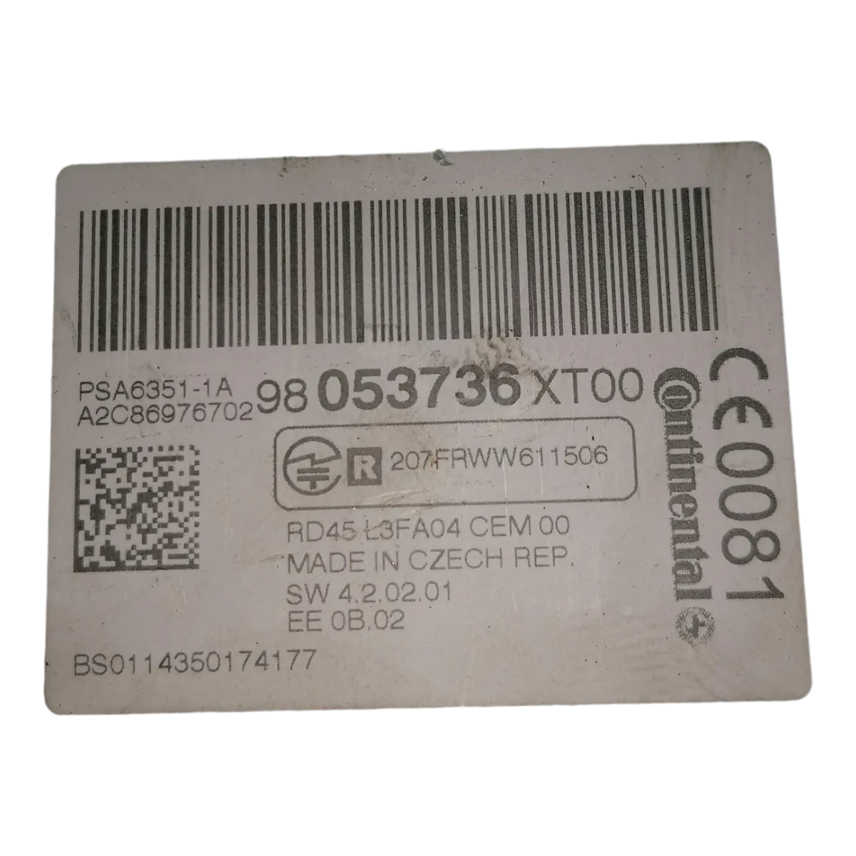 Citroen Berlingo III 08-18   CD/radio    98053736XT   A2C86976702