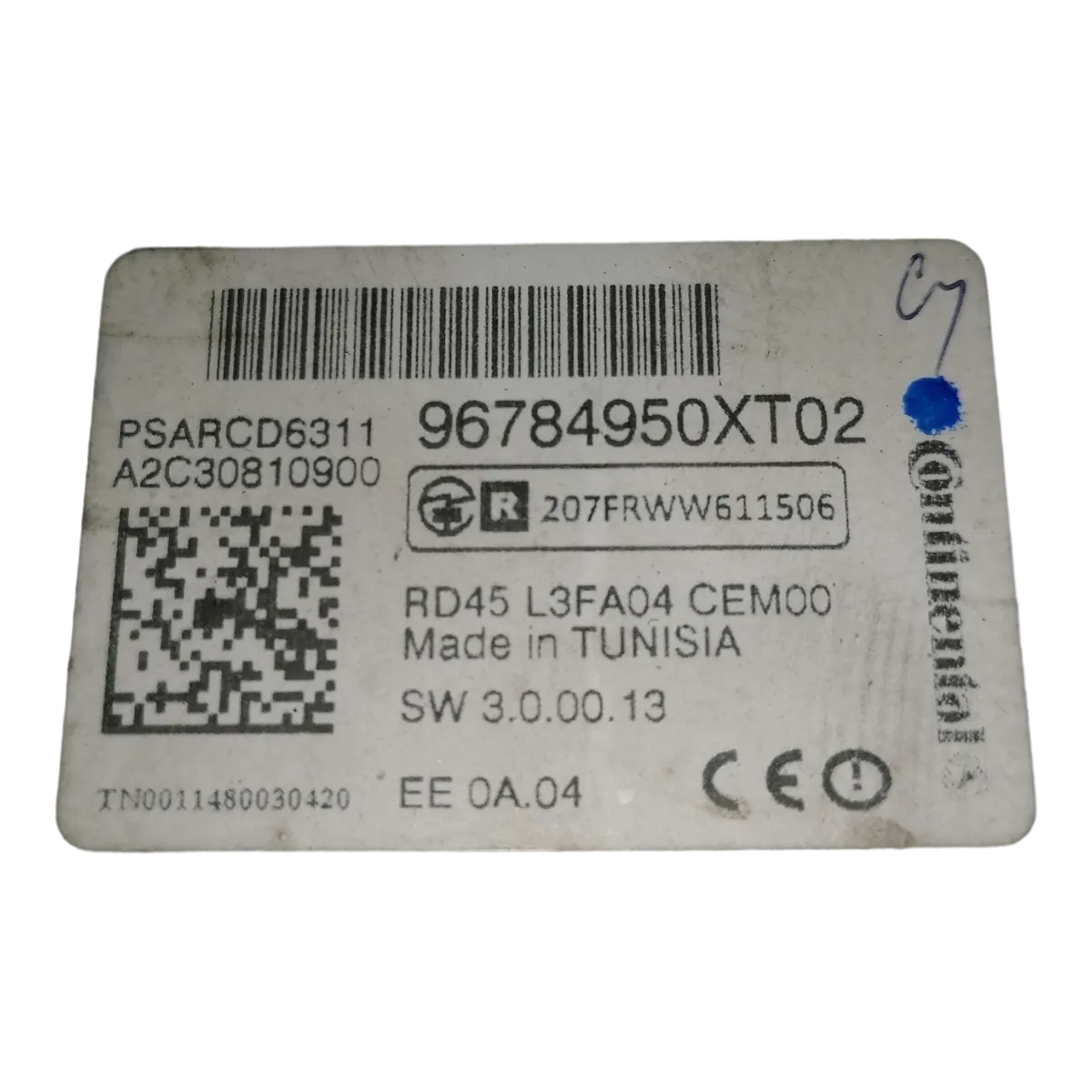 Peugeot  207  06-14     CD/radio     96784950XT   A2C30810900