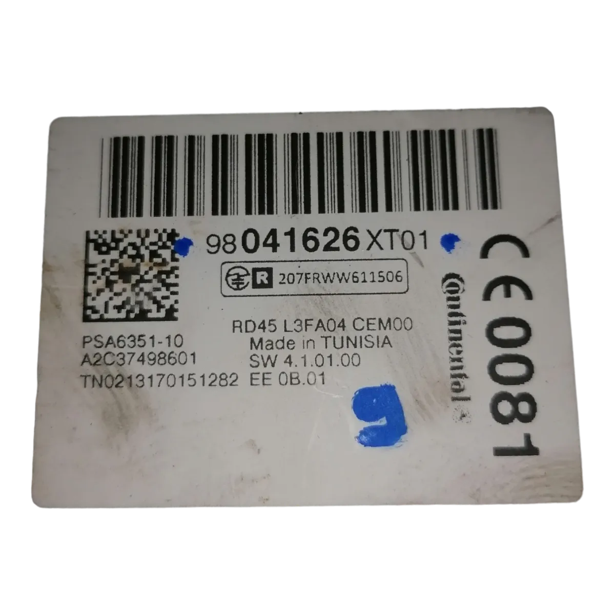 Citroen  DS3    09-16     CD/radio     98041626XT   A2C37498601