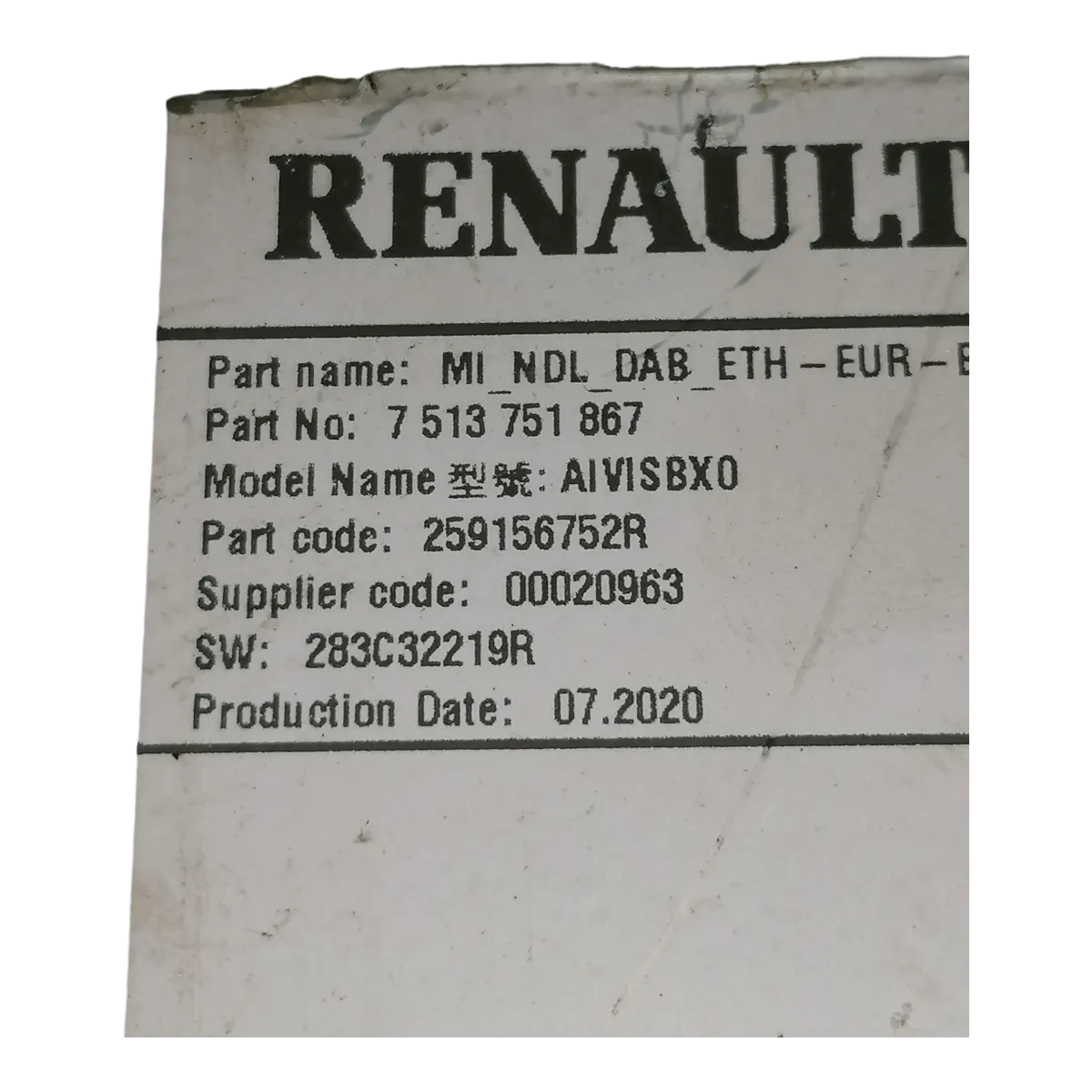 Renault  Megane IV   15-     navigacija/radio    259156752R   283C32219R
