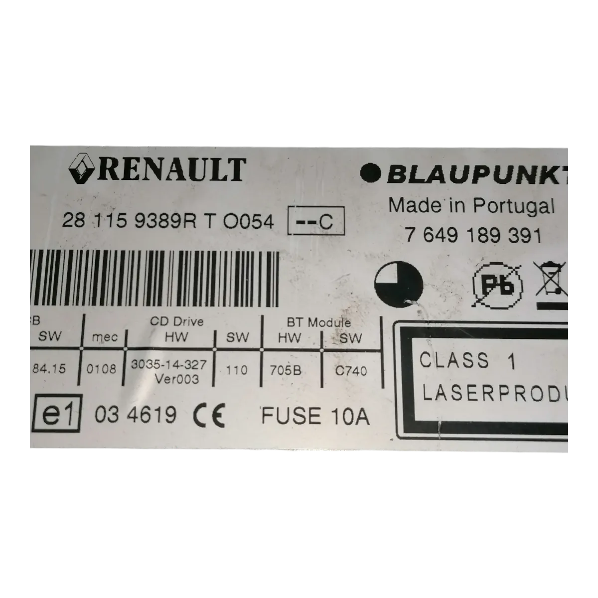 Renault Scenic III  08-15     navigacija/CD/radio    281159389R   7649189391