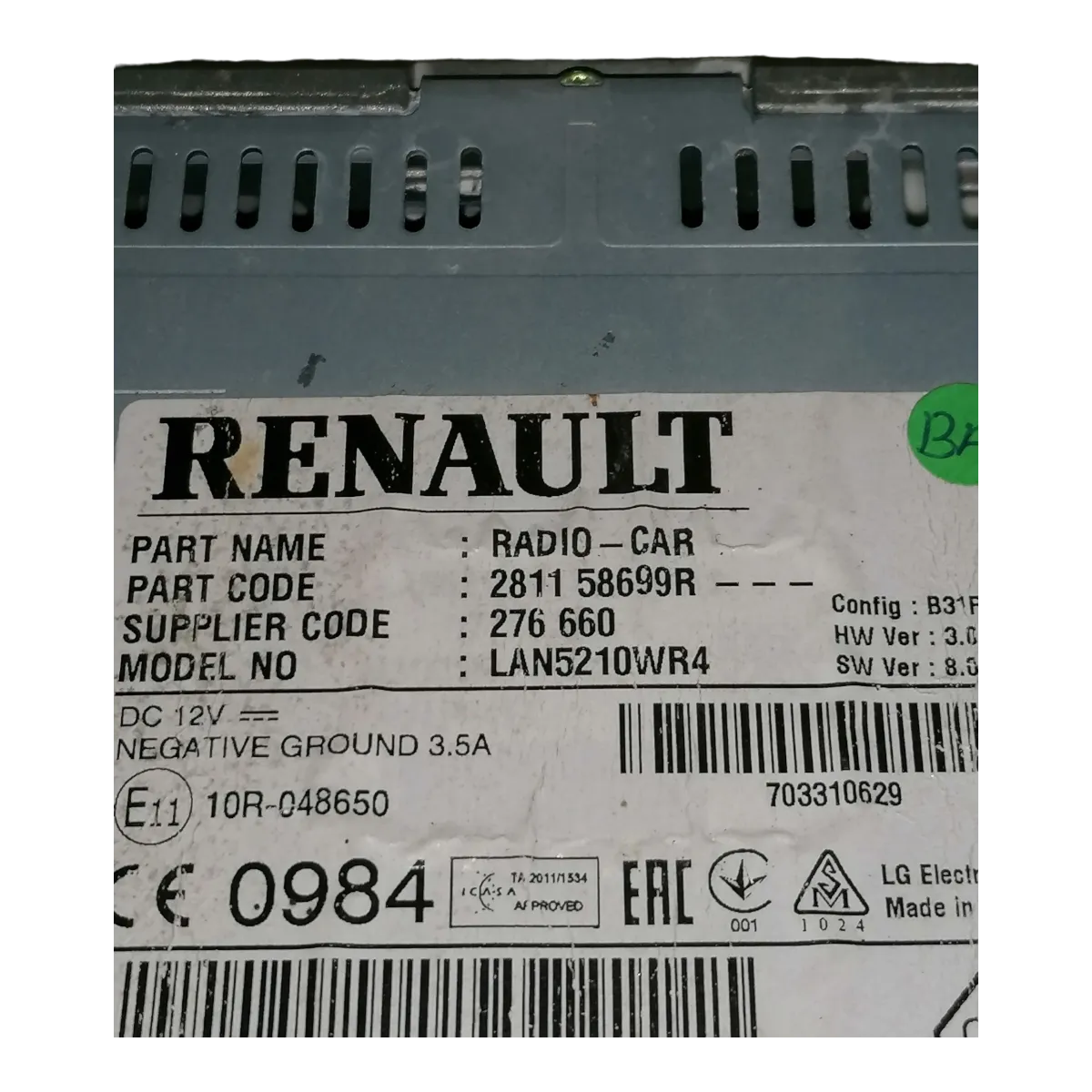 Renault Clio IV   12-20     navigacija/radio     281158699R
