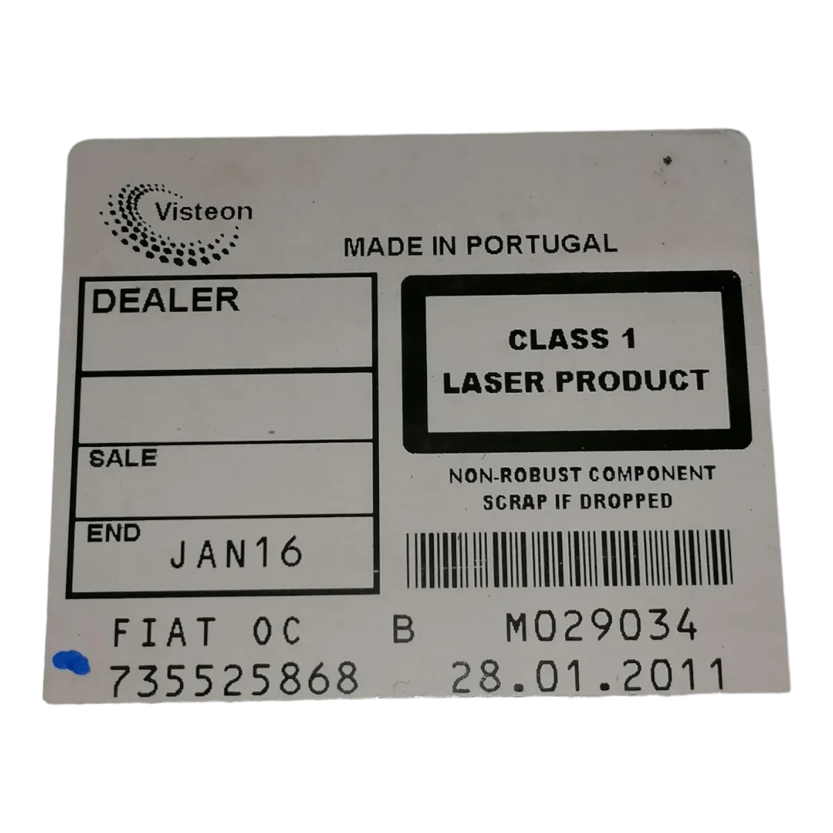 Fiat Bravo II  07-14    CD/radio    735525868