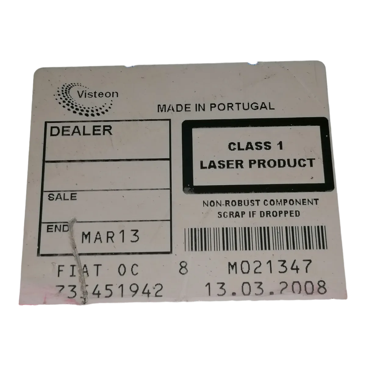 Fiat Bravo   07-14     CD/radio     735451942