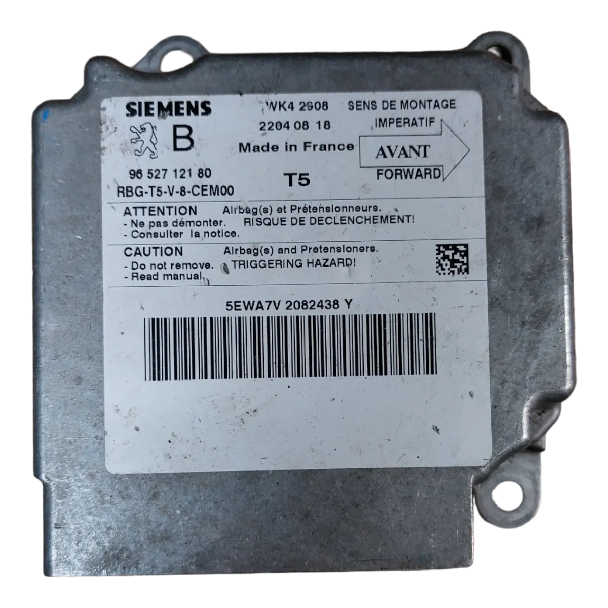 Peugeot 307  00-09  centrala airbaga   9652712180