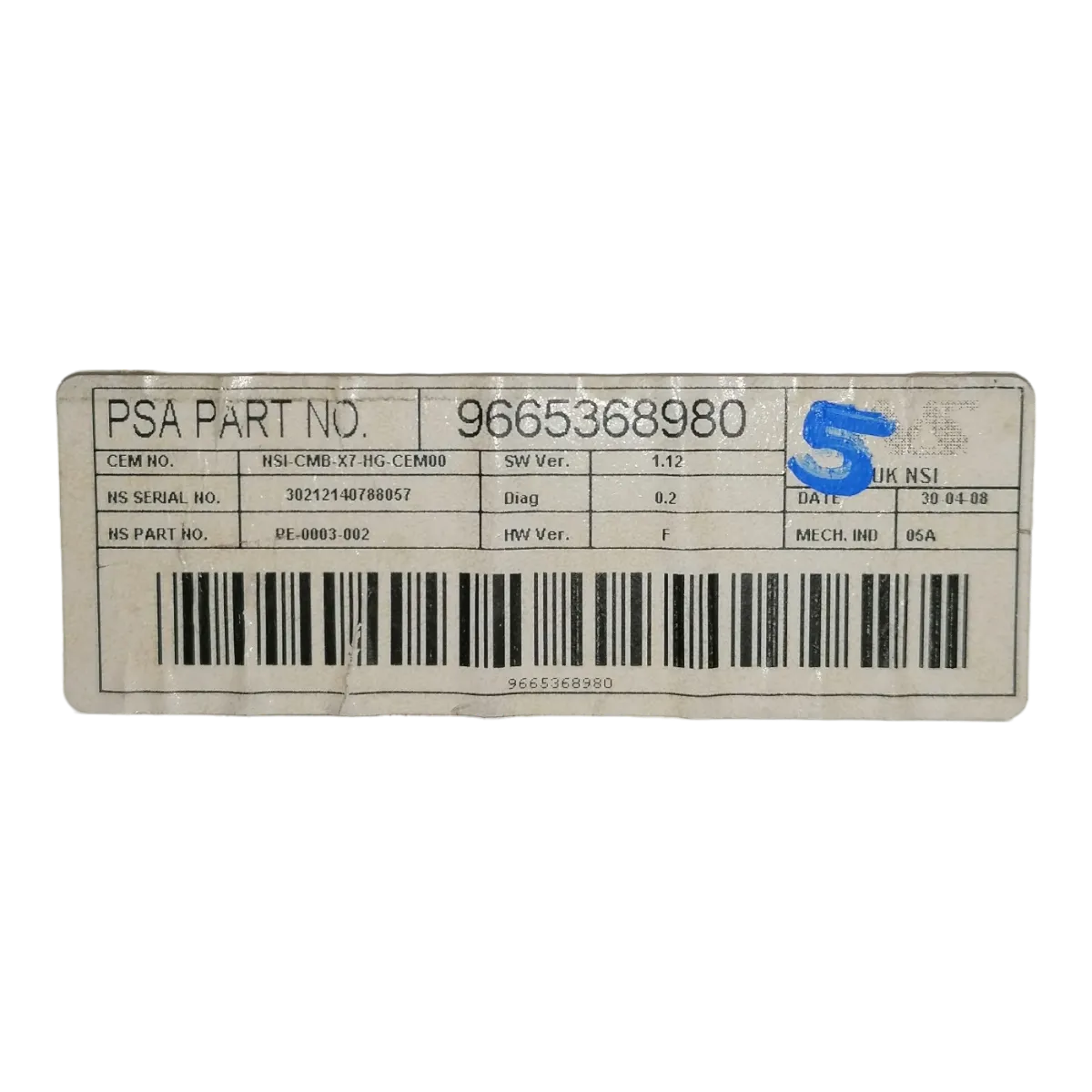 Citroen  C5 III X7  08-    kilometar sat/brzinomjer   9665368980