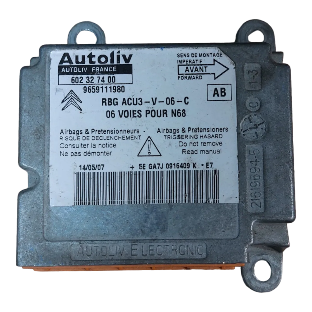 Citroen Xsara Picasso  99-11  centrala airbaga  9659111980 602327400