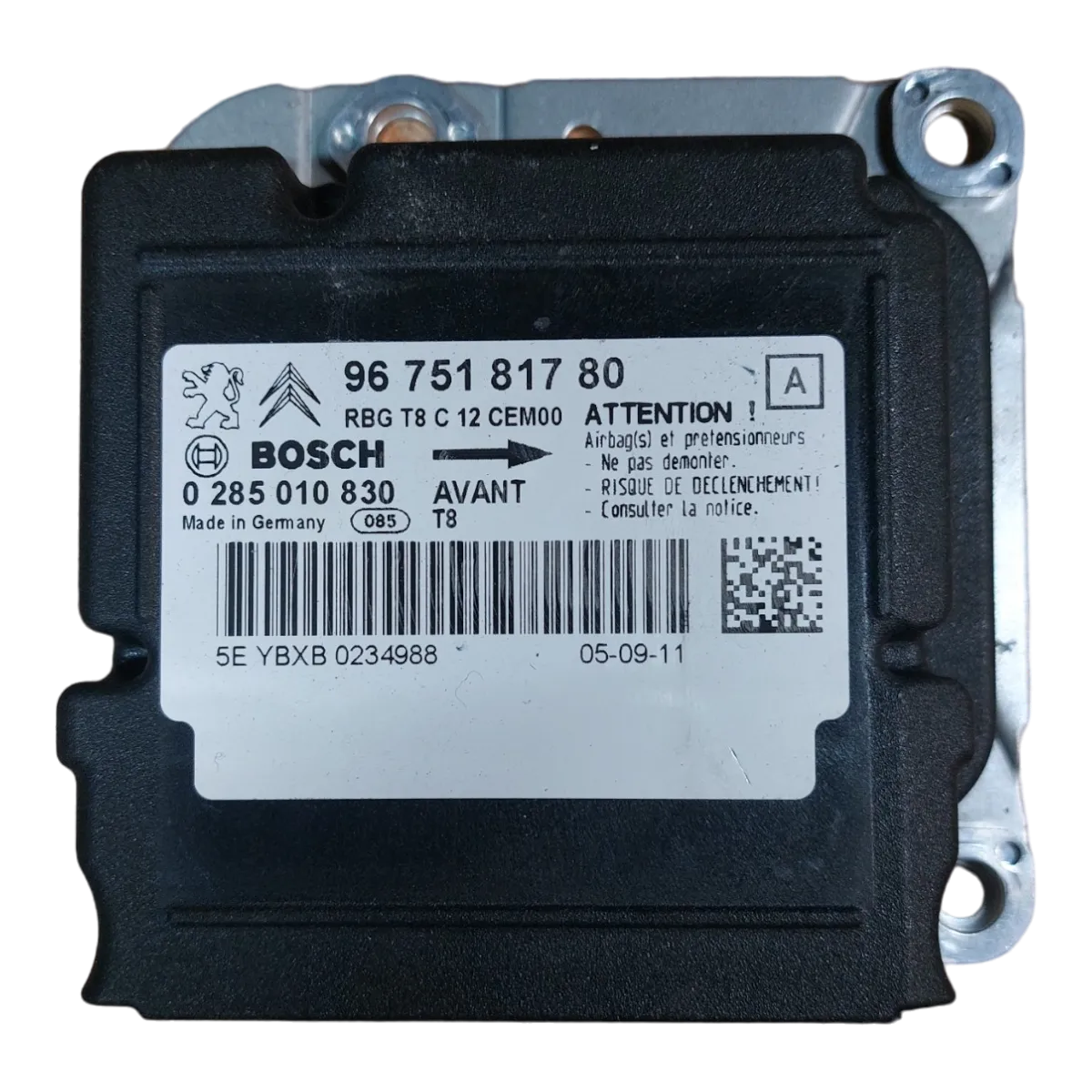 Peugeot 3008 T84  07-16  centrala airbaga  9675181780   0285010830