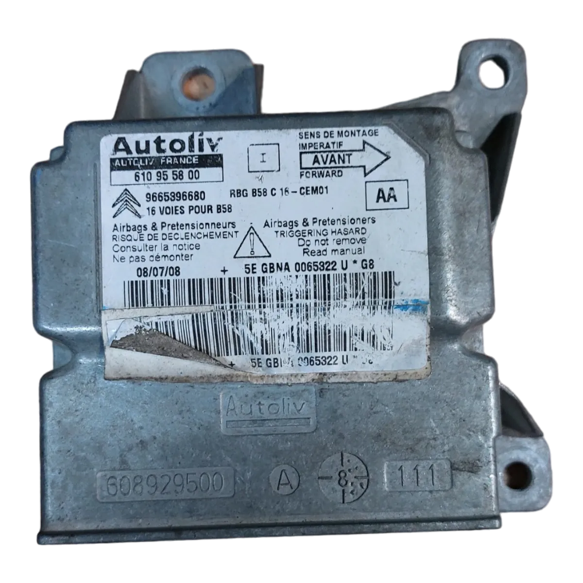 Citroen C4 Picasso 06-13   centrala airbaga  9665396680   610955800