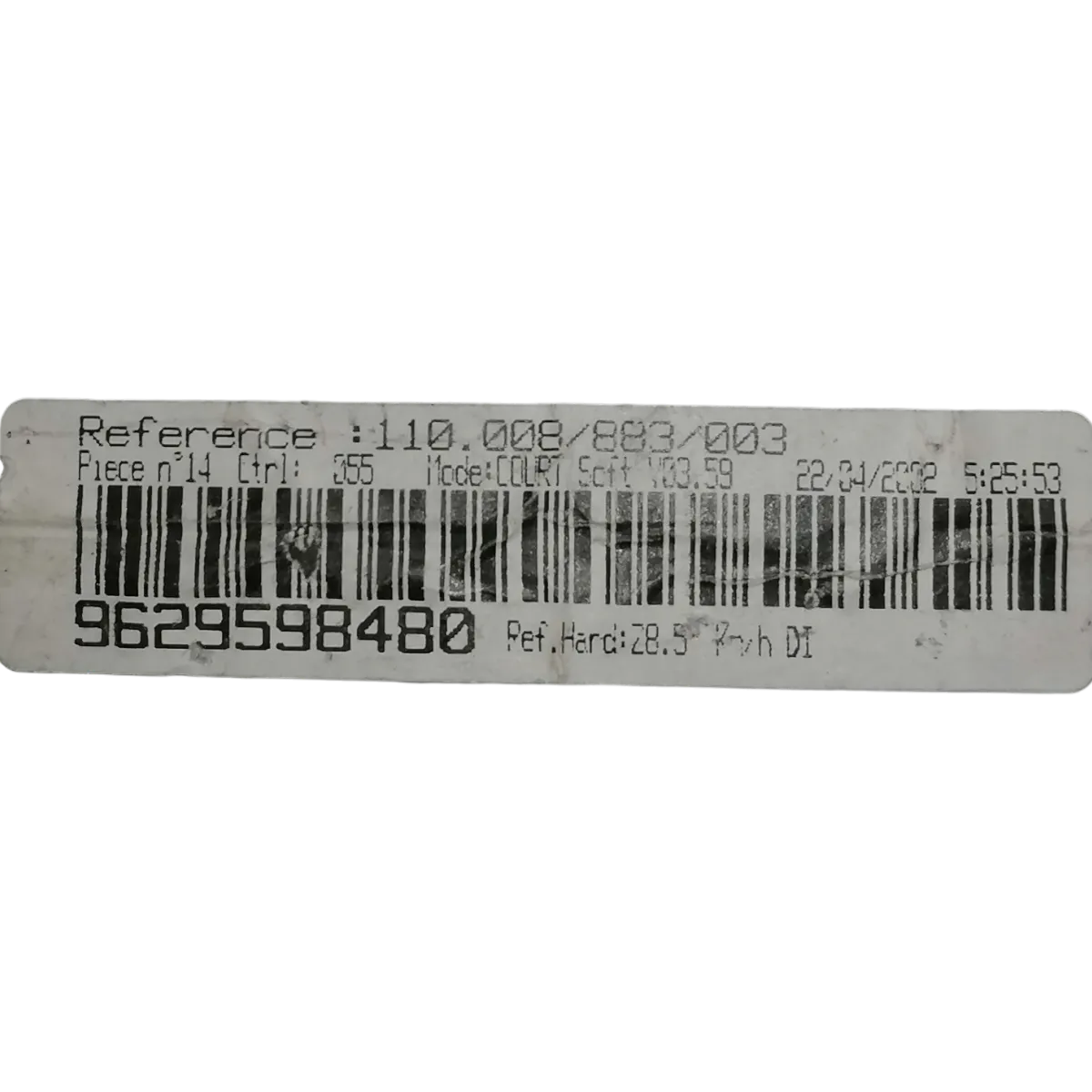 Peugeot 607  00-11  kilometar sat/brzinomjer    9629598480   110008883003