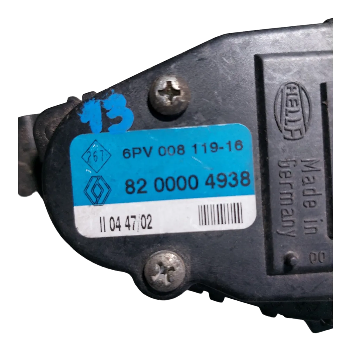 Renault Vel Satis   01-09   pedala gasa/potenciometar gasa   8200004938   6PV00811916