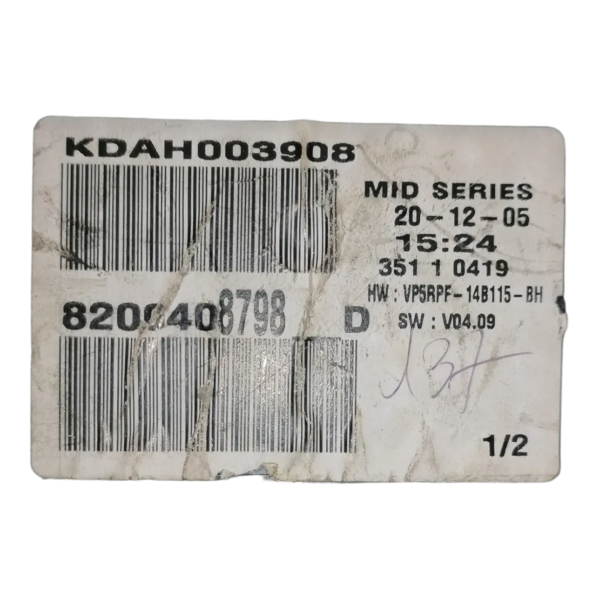 Renault Megane II   02-08   kilometar sat/brznomjer    8200408798   35110419