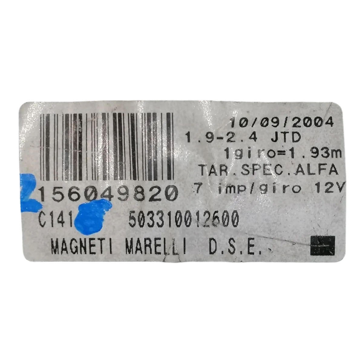 Alfa  Romeo 156   96-07   kilometar sat/brzinomjer   156049820   503310012600