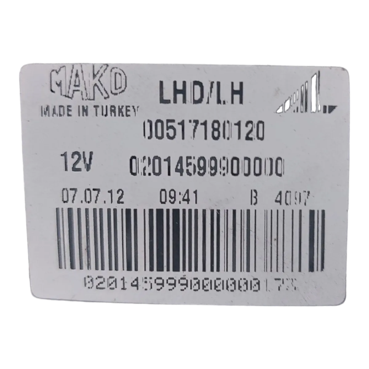 Fiat Punto Grande  3 vrata 05-12  maglenka zadnja lijeva   517180120