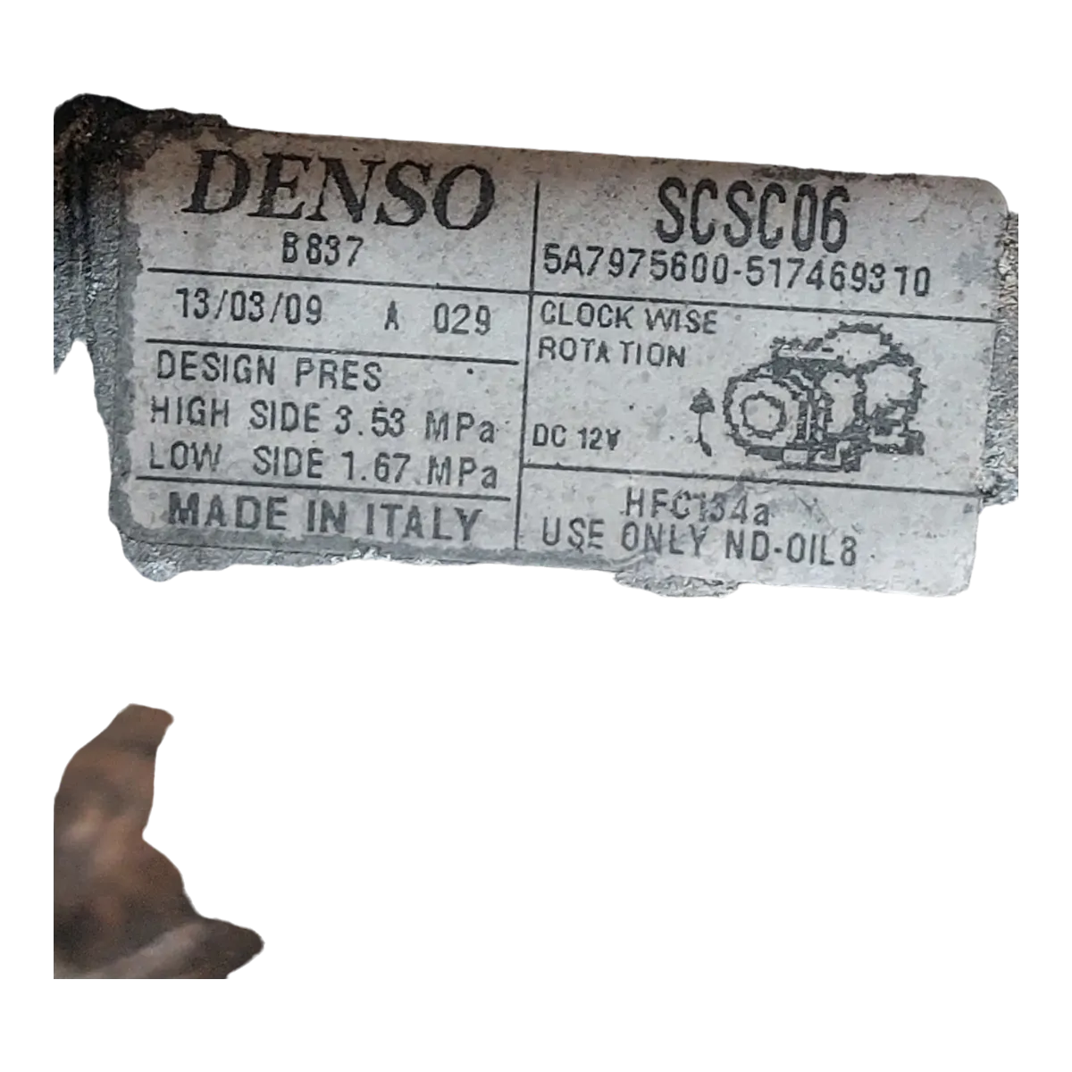 Fiat Panda II 1.3 JTD  euro IV  75KS  03-12  kompresor klime  517469310    5A7975600