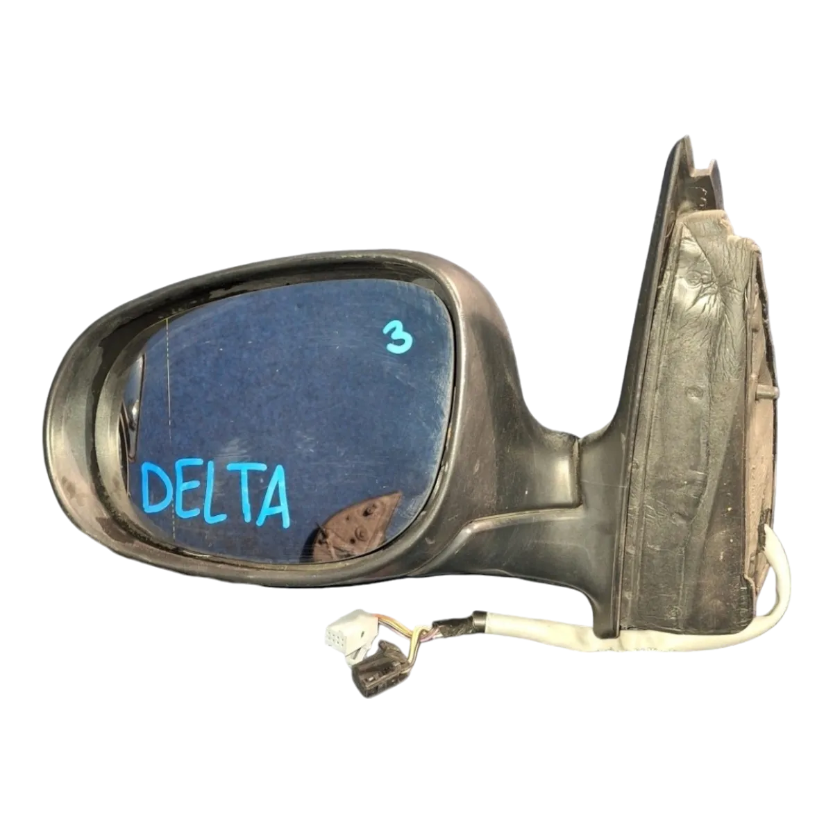 Lancia Delta  08-14   retrovizor/ ogledalo lijevi  2 x jack ( 1x4 pina, 1x 4 pina  )    735598050