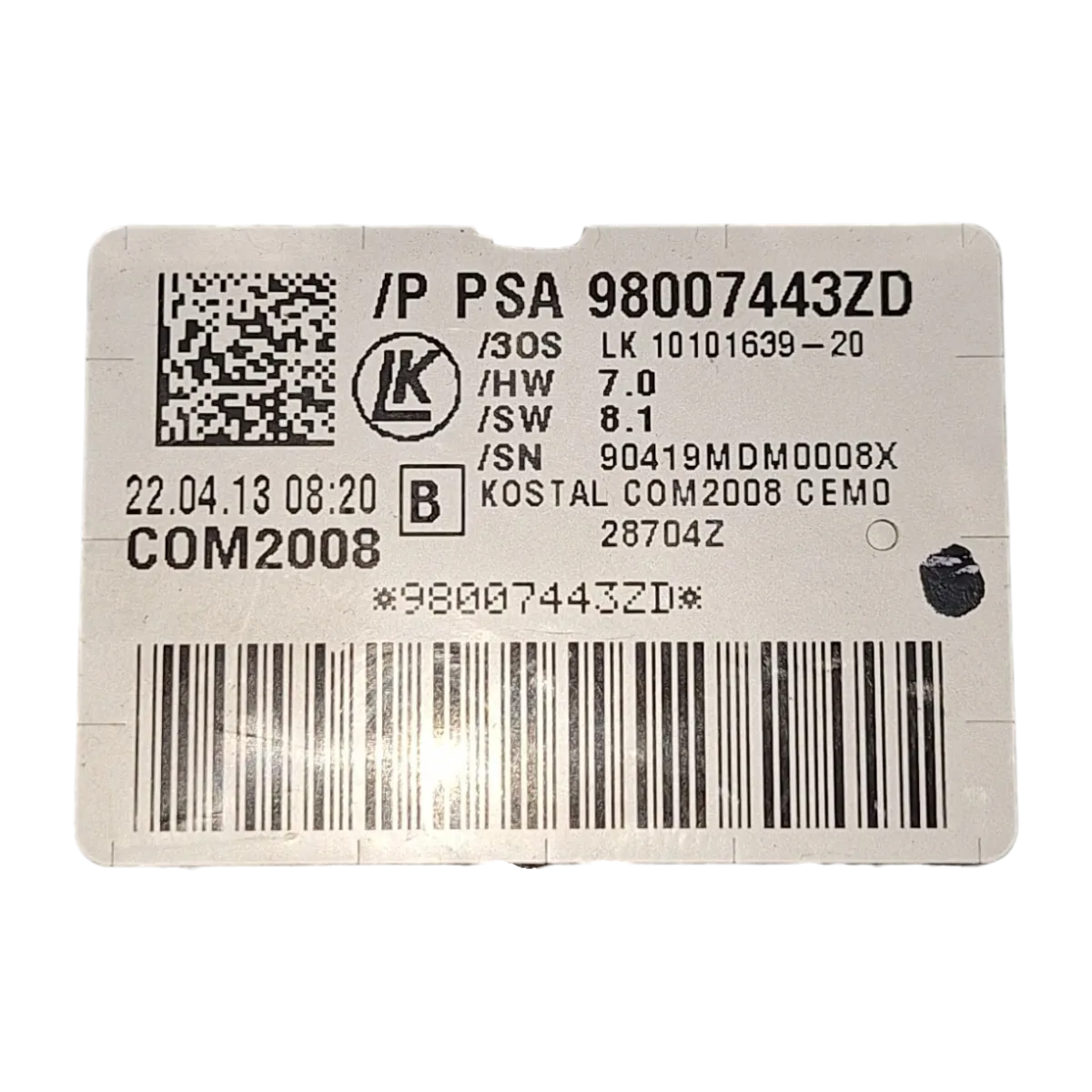 Citroen  DS3   09-16    ručice za svjetla/ručice volana     98007443ZD