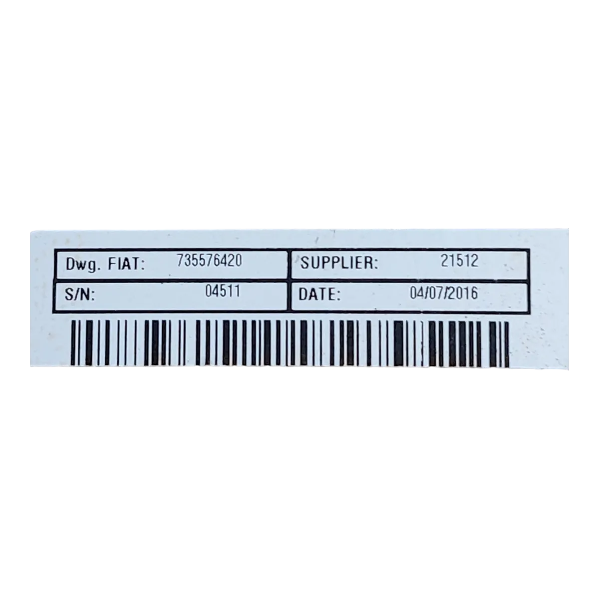 Fiat 500  07-      el.  stup volana   735576420   2816037210B  BLMO40