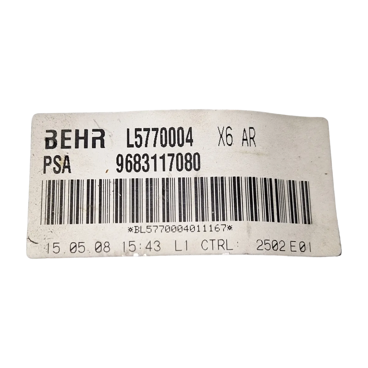 Citroen C6   05-12   ventilator kabine    9683117080   L5770004