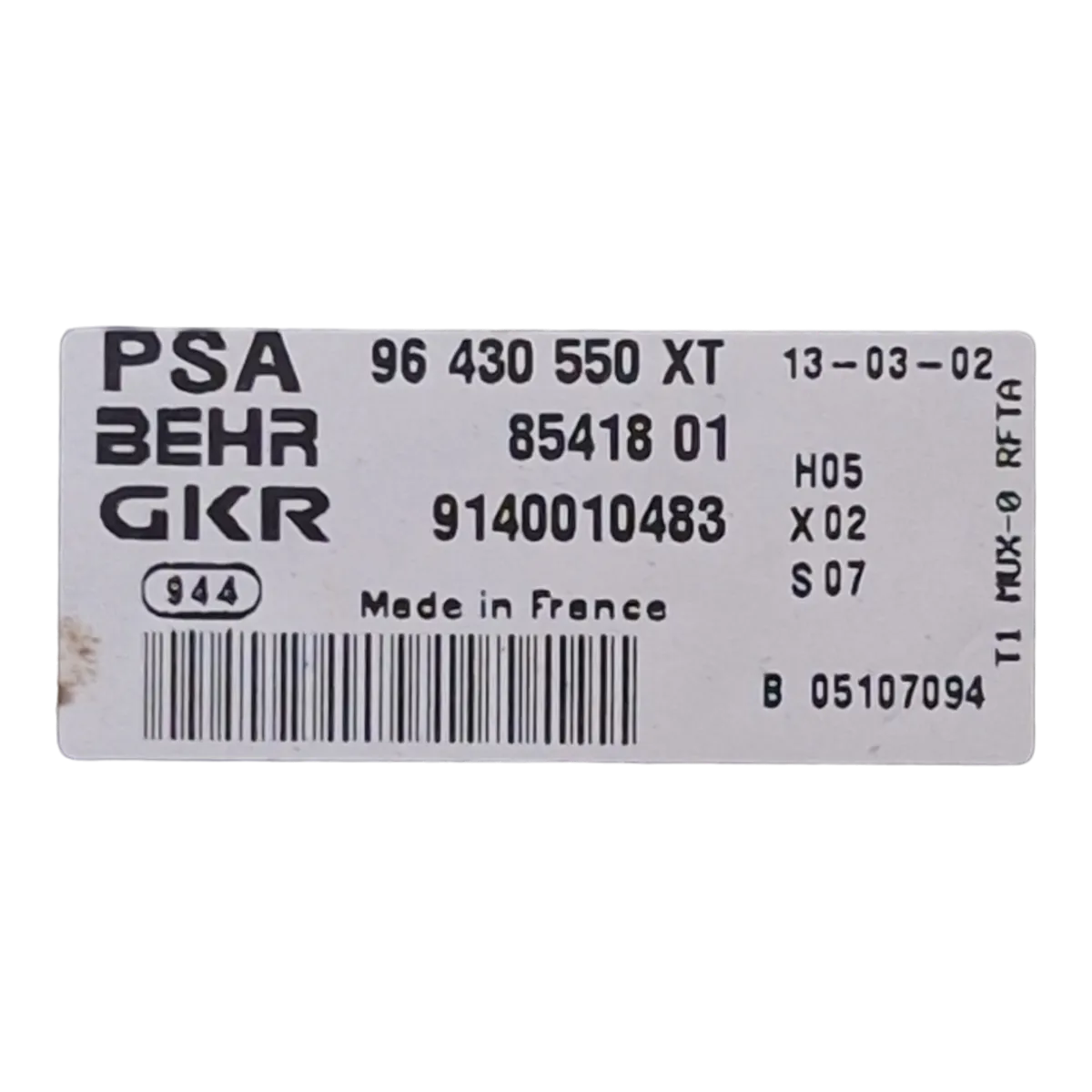Peugeot 206 CC  00-08   komanda ventilacije    96430550XT   9140010483