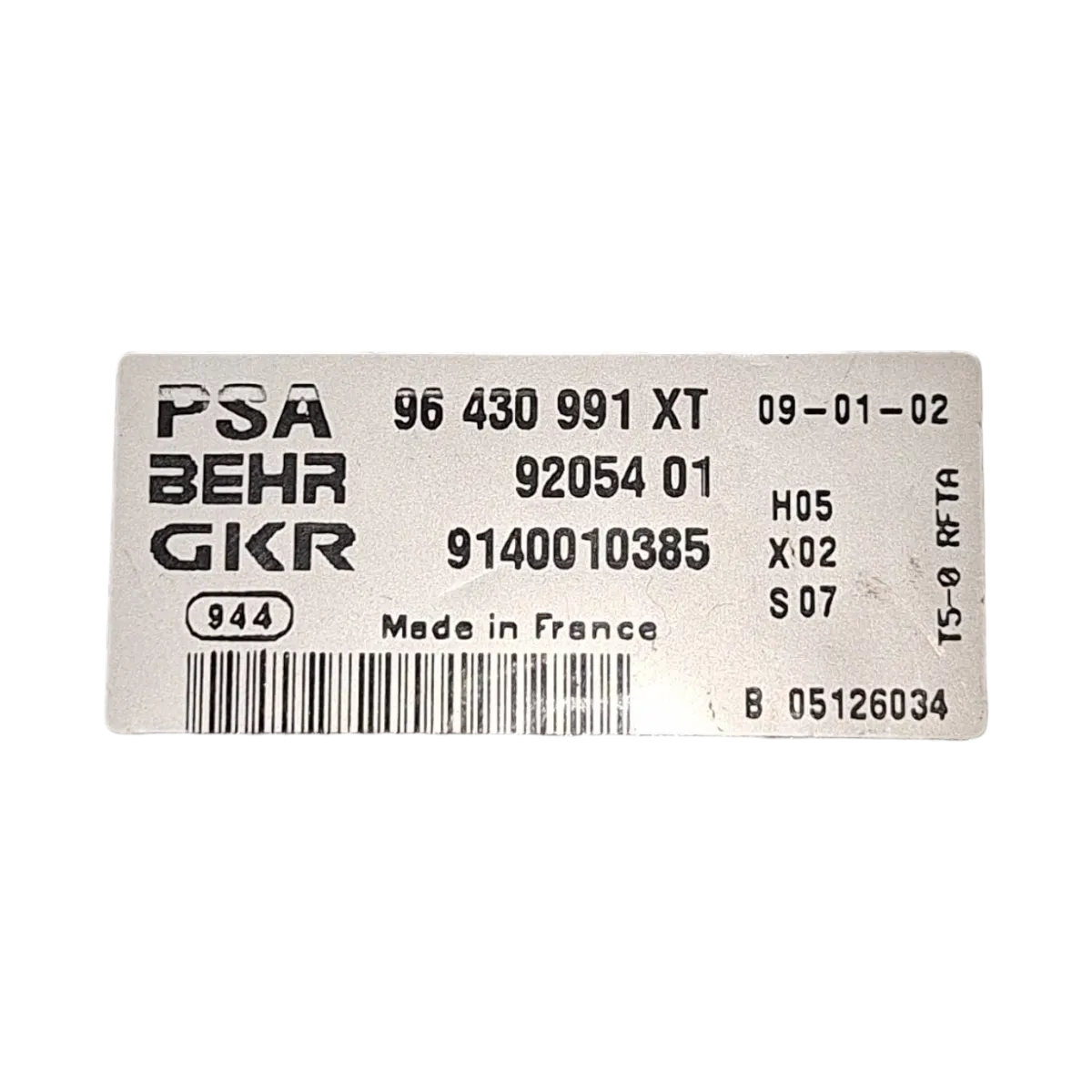 Peugeot 307 00-09   komanda ventilacije   96430991XT   9140010385